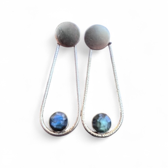 NEW Labradorite Dangle Earrings - Picture 2 of 3